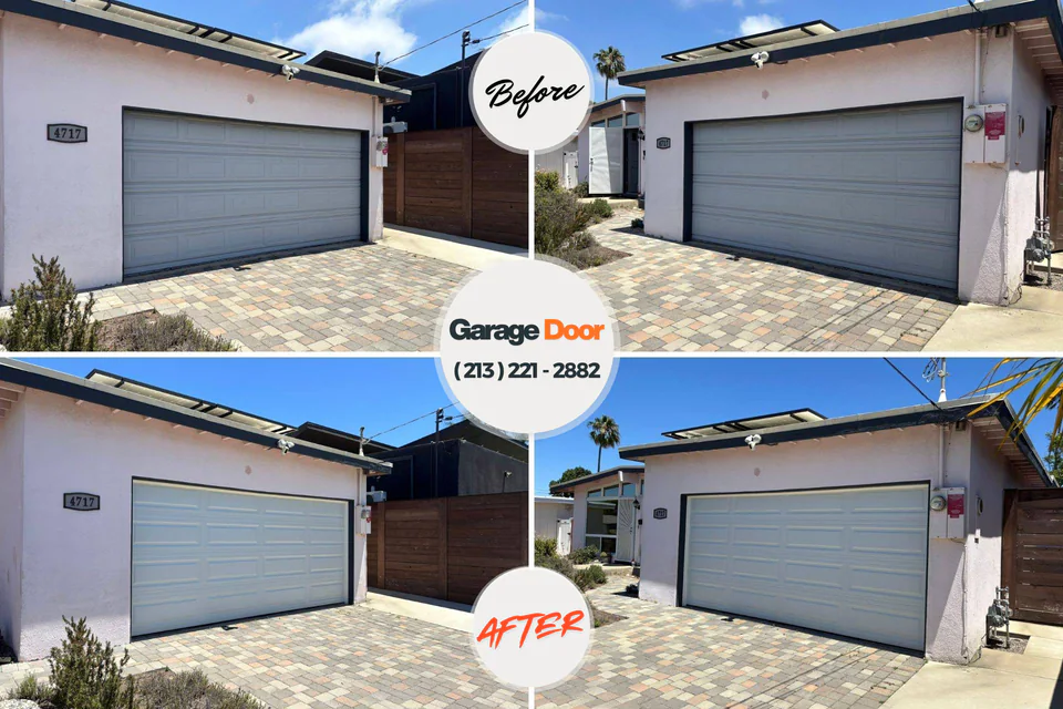 Before and after: garage door repair Trumann, AR